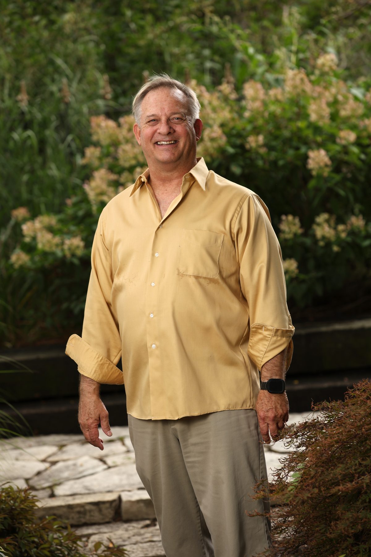 Mike Noack outdoors in garden setting - energy and environment
